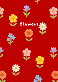 Flowers a la carte04 red&beige