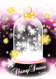 お城のスノードームShinySnow Type-Iピンク
