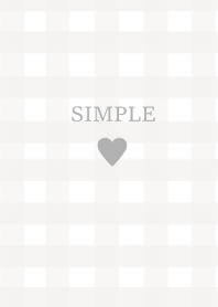 SIMPLE HEART -gray check-