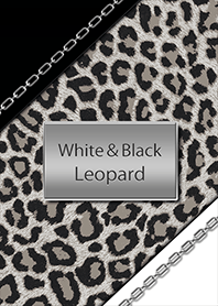 White&Black monotone leopard pattern