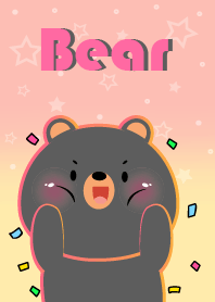 Emotions Black Bear In Pastel Theme