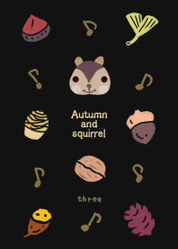 Autumn fruit and squirrel design03