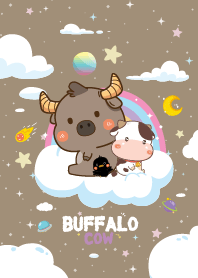 Buffalo&Cow Rainbow Cloud Brown