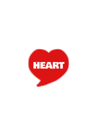 SIMPLE HEART - RED & WHITE -