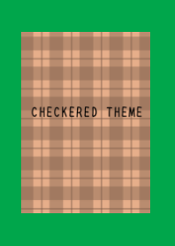DUSTY ORANGE CHECKERED THEME/GREEN