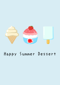 Happy Summer Dessert/LIGHT BLUE/YELLOW