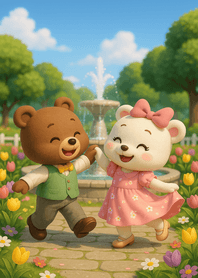 Spring Fountain Bear Dance