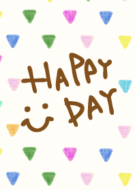 Watercolor colorful triangle2- smile5-