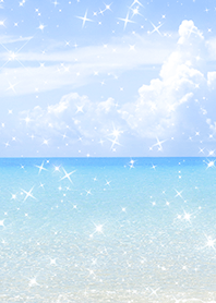 Sparkling sea and sunflowers