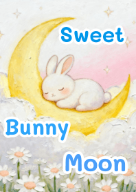 กระต่ายน้อยกับพระจันทร์แสนหวาน(สีขาว)