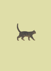 theme of a cat (brown tabby at a street)