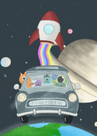 Doodle Monsters Cars Outer Space