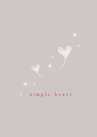 simple loose heart white beige