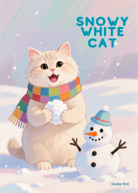 Snowy White Fluffy Cat