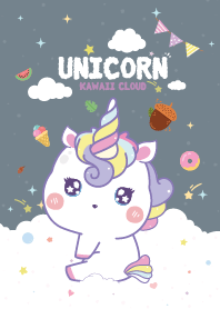 Unicorns Candy Cotton Gray