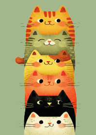 แมวซ้อนบล็อกสีแบบมีเท็กซ์เจอร์