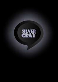 Silver Grey Button In Black V.4