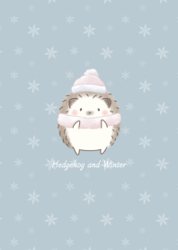 Hedgehog and Winter -blue-