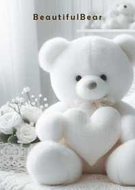 Beautiful Bear-WHITE HEART 12