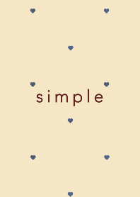 simple heart. blue and beige.