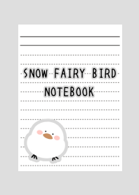 SNOW FAIRY BIRD NOTEBOOK-GRAY