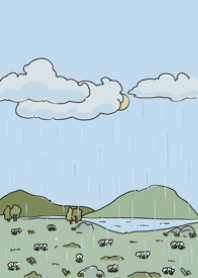 rain comes with loneliness