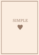 SIMPLE HEART =shellbeige brown=