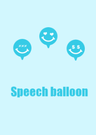 Speech balloon***Blue