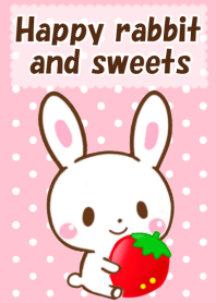 Happy rabbit and sweets