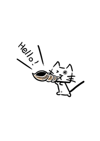 Cube face cat pure white theme 2