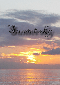 ท้องฟ้ายามพระอาทิตย์ตกและสงบลง