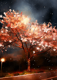美しい夜桜の着せかえ#2097
