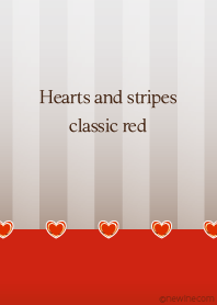 Hearts and stripes classic red