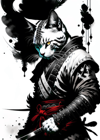 먹물 사무라이 고양이 045817