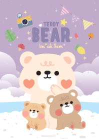 Teddy Bear Cute Galaxy Violet
