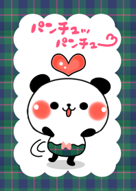 可愛格子小褲褲熊貓