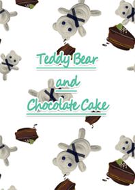 Teddy Bear and Chocolate Cake