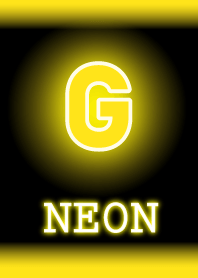 【G】イニシャル ネオン 黄色