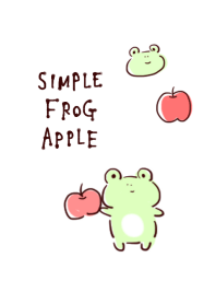 simple frog Apple white blue.