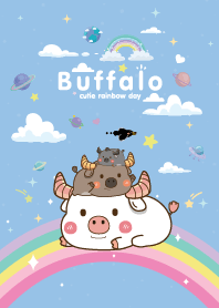 ควายน้อย ดวงดาวสายรุ้ง สีฟ้า