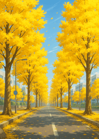 Golden Ginkgo Avenue Breeze