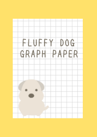 FLUFFY DOG GRAPH PAPER-YELLOW