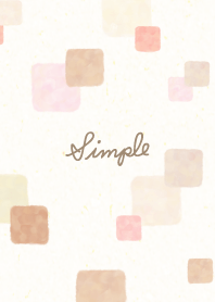 Watercolor square Pink beige7 Japan