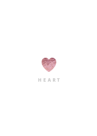 Simple heart / pink gold & gray