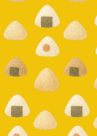 onigiri on yellow