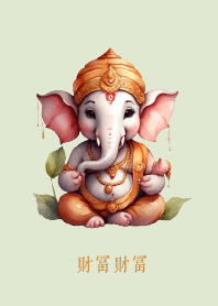 Cute Ganesha: wealth wealth