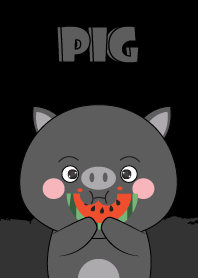 I'm Cute Cute Black Pig Theme