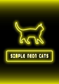 Kucing neon sederhana: kuning