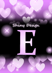 【E】イニシャル❤️紫ハート
