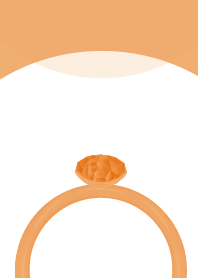 ekstamploveオレンジジェムストーンリング